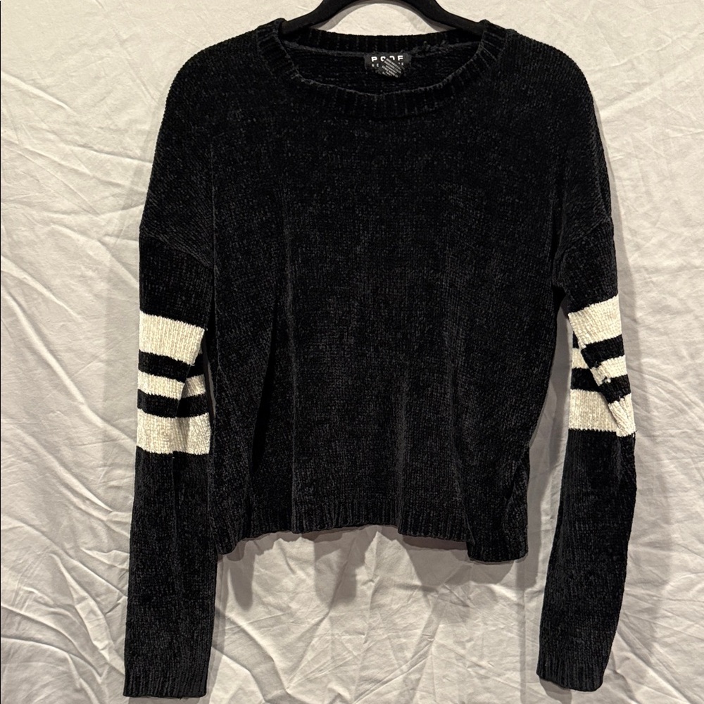 Poof! New York Black Chenille Top